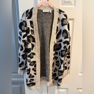 RD Style Animal Print Open Cardigan